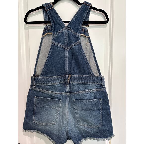 MSRP $108 NEW Free People Sunkissed Short Overalls Size 4 SAME DAY SHIP - Picture 6 of 8